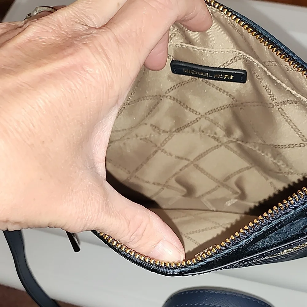 MICHAEL Michael Kors Navy Crossbody Bag with Gold Details